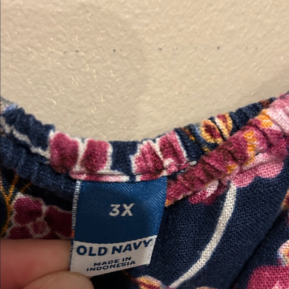 Old Navy Floral Maxi Dress - Navy and Pink - Picture 3 of 3